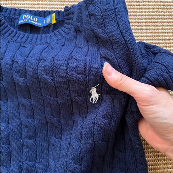 $168 Polo Ralph Lauren cable knit cotton sweater top - Picture 4 of 6